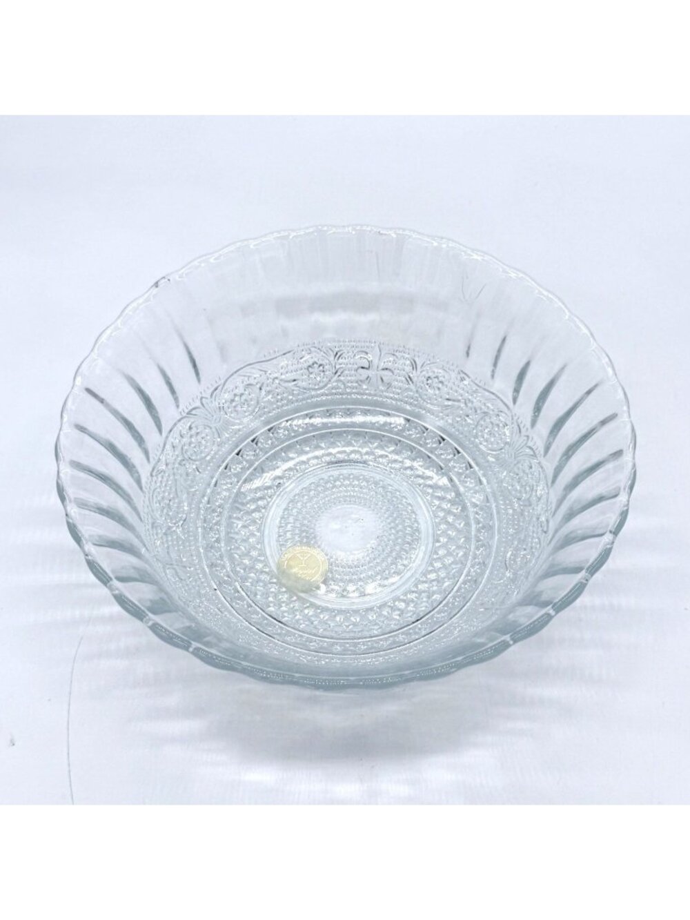 Vintage KIG Indonesia Crystal Decorative Bowl 7.5" Diameter X 3" Tall